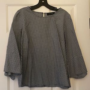 Ivana Trump gingham blouse